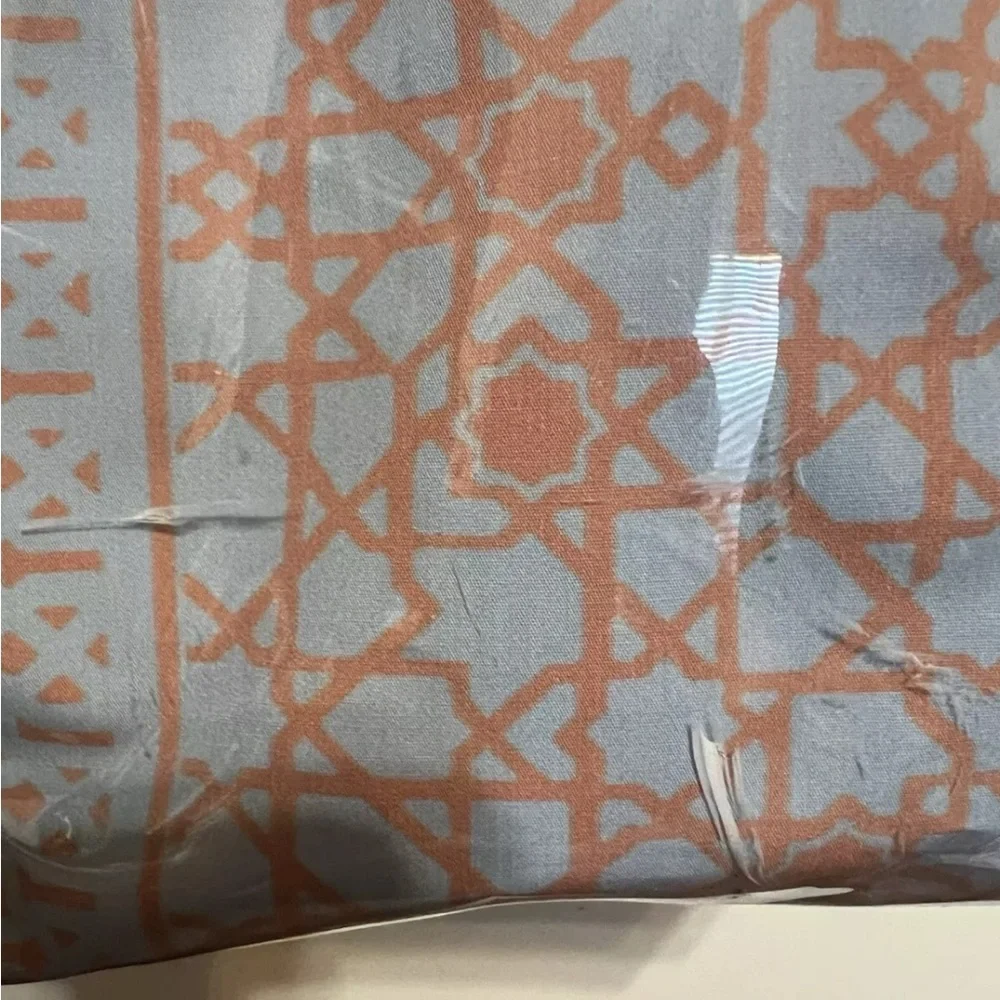 Obey Shepard Fairey Tribal Tote Bag in blue, yellow, and orange